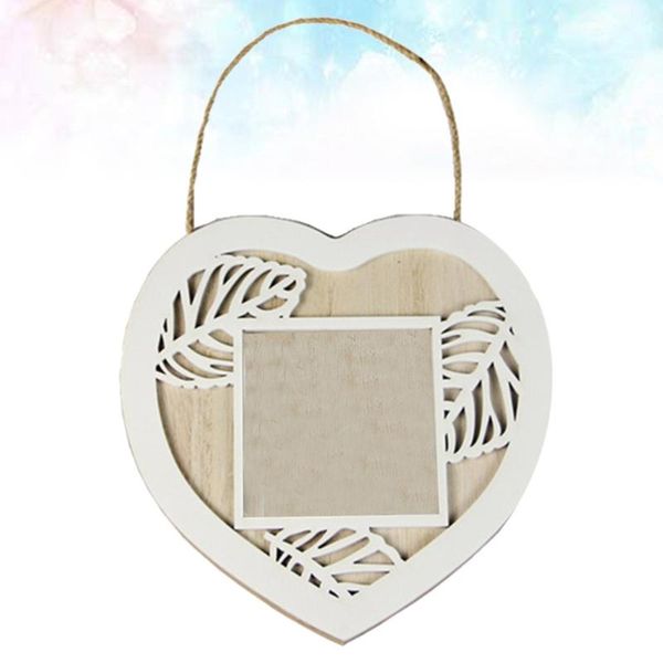 

1pc vintage wooden heart-shaped hanging p frame three-dimensional carved european style wall decoration p frame