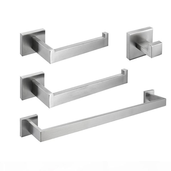 

brushed nickel stainless steel bathroom hardware accessories set robe hook towel bar towel ring and toilet paper holder jllzed ffshop2001