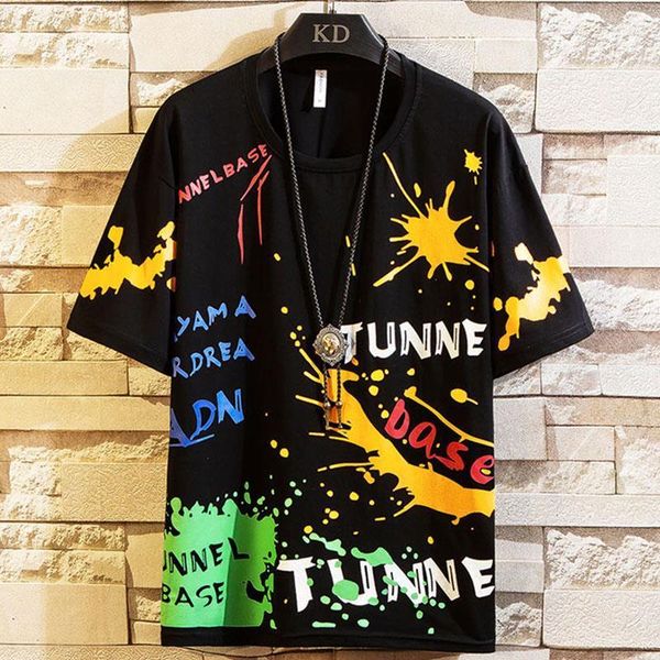 

мужская футболка 2021 новые 4 цвета хип-хоп хлопок о-шеи печатные буквы одежда мужская высокое качество топ tees мужская уличная улица пальт, White;black