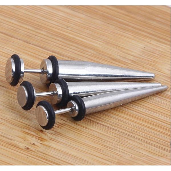 

fashion illusion ear fake cheater stretcher rivet taper plug tunnel gauges mix 3 size 60pcs b jllkgf home003, Silver
