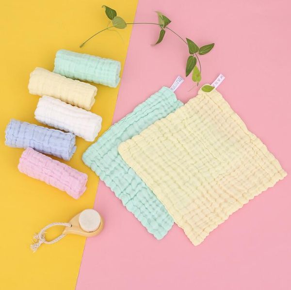 

baby towel cotton plain square newborn handkerchief face towel infant wipe hands towel toddler bibs yl143