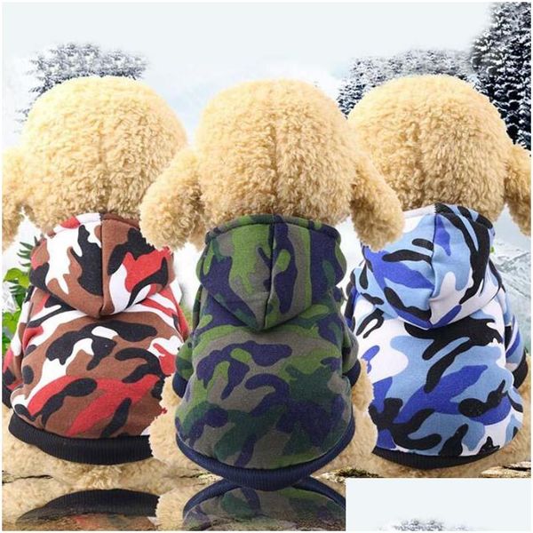 

new fashion pet dog puppy costumes camo hoodies hooded sweatshirt pullover clothes outfits size xs-2xl h8u3g