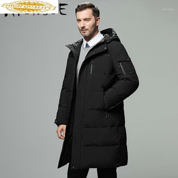 Men's Down Parkas 90% White Duck Casaco Inverno Homens Plus Size Long Puffer Jacket Quente Parka Doudoune Homme 866 YY13441