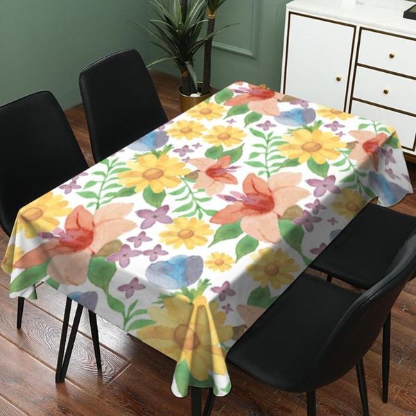

tablecloth flowers pattern printed table cloth waterproof linen color home decoration tablecloth table cover desk sofa cloth1