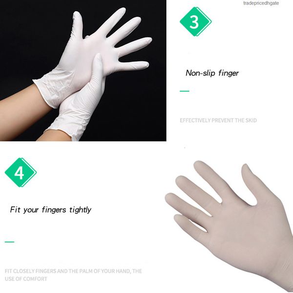 

right for products universal 100pcs non-slip hand left rubber disposable nitrile gloves