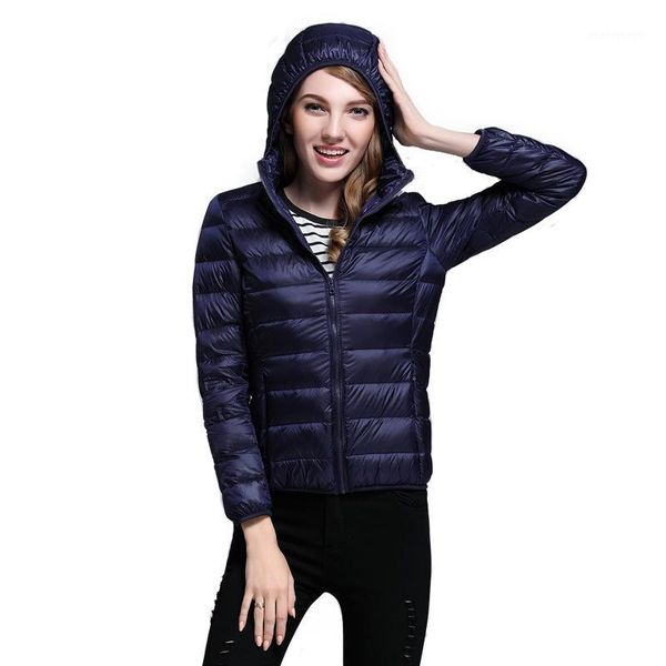 

women's vests autumn and winter style korean-style slim fit slimming portable short thin down jacket women's hooded plus-sized 005, Black;white
