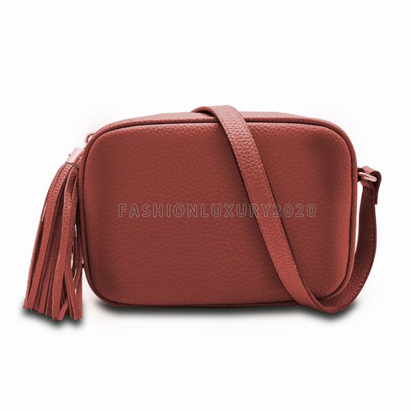 

6 colors lychee women bags leather soho bag disco shoulder bag tassel messenger bags purses women handbags cross body bags wallets 21cm