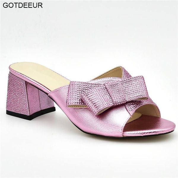 

high heels open toe sandals slip on african women party shoes decorated with rhinestone womens shoes heels elegant italian1, Black