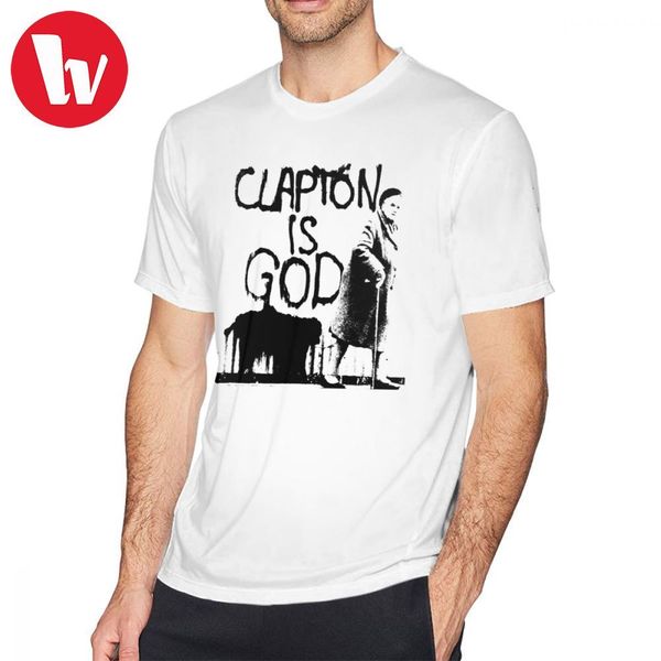 

eric clapton clapton is god black on white short sleeve fashion male printed fun sport hooded sweatshirt hoodie t shirt