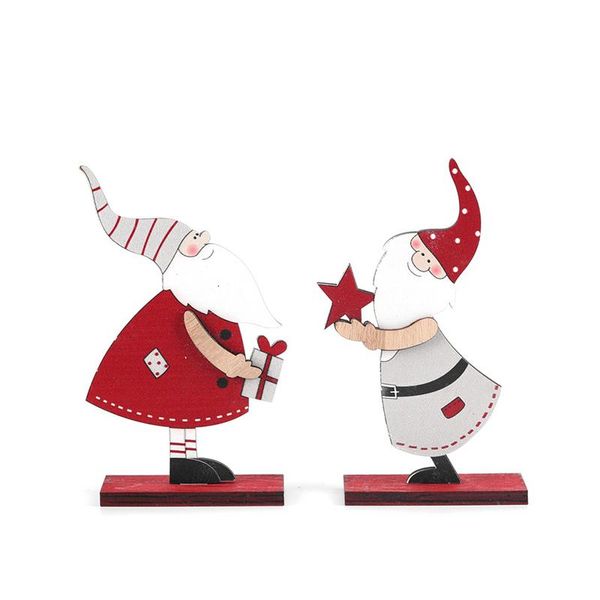 

christmas decorations wooden assembled painted santa/doll ornaments/christmas children gift toys/home decor/diy house/christmas scene decor
