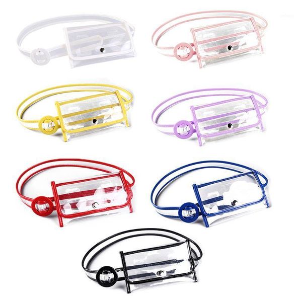 

waist bags fashion pvc transparent fanny pack belt bag pouch travel hip bum women small clear female pouch1
