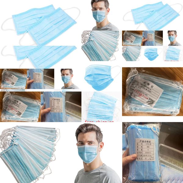 

ear-loop mask layer facial masks cover mouth disposable 3-ply non-woven disposable dust mask ou o2tmo2tm zmso