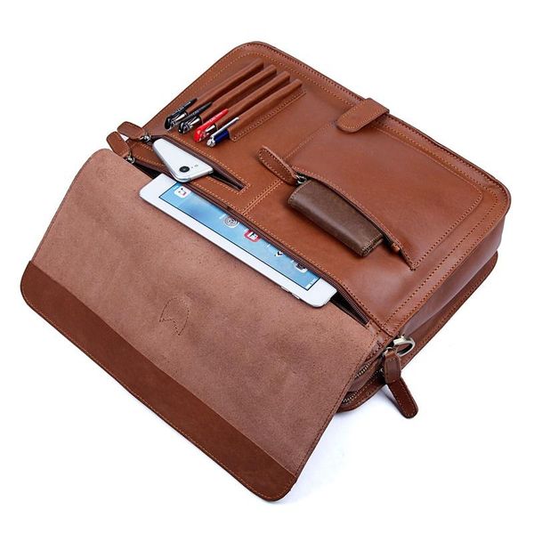 

real leather bag briefcases lawyer messenger dress handbag document 6020 purse portfolio men's color 3 aailable rlbrx, Red;black