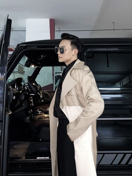 

daio ethan autumn windbreaker men's mid length hans knee cape loose british coat