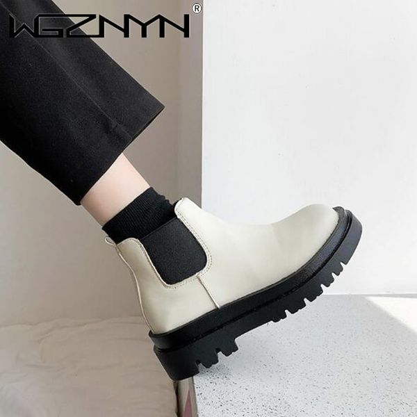 

martin boots women british style retro wild thick-soled increased chelsea motorcycle boots shoes woman shoes high heels sexy, Red;white