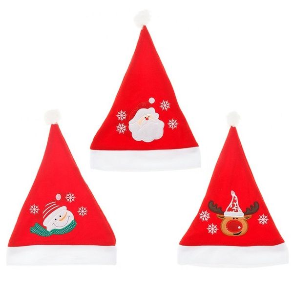 

новые вышитый мультфильм рождества шляпы взрослых высокого класса рождество hat рождественские украшения фестиваль партия 3 стиля t2i51561