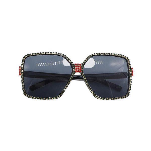 

sunglasses rhinestone square for women vintage luxury diamond shape ladies fashion uv400 eye-protect glasses, White;black
