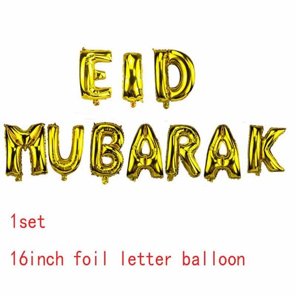 

1set 16inch eid mubarak balloons ramadan rose gold silver eid banner for muslim happy eid party decoration supplies balloon qylpsg mywjqq