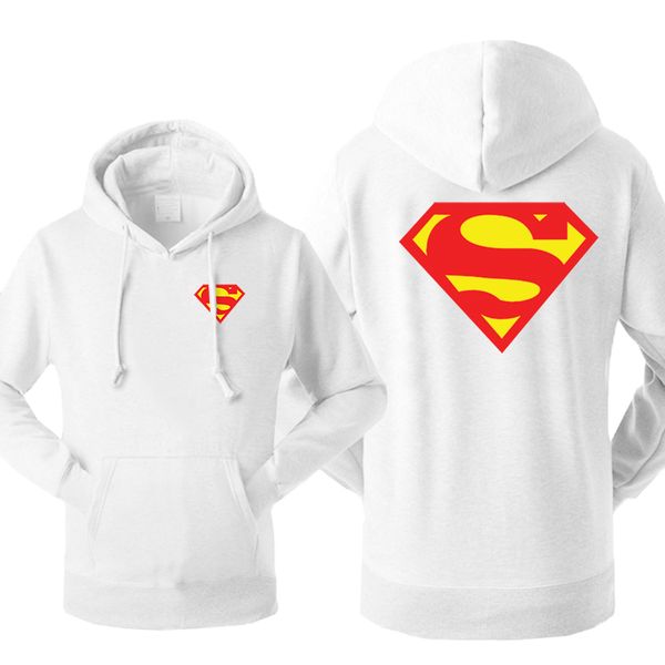 

hero superman men's hoodies sweatshirt fashion tracksuit fleece hooded streetwear cosplay sportswear winter warm pullover, Black