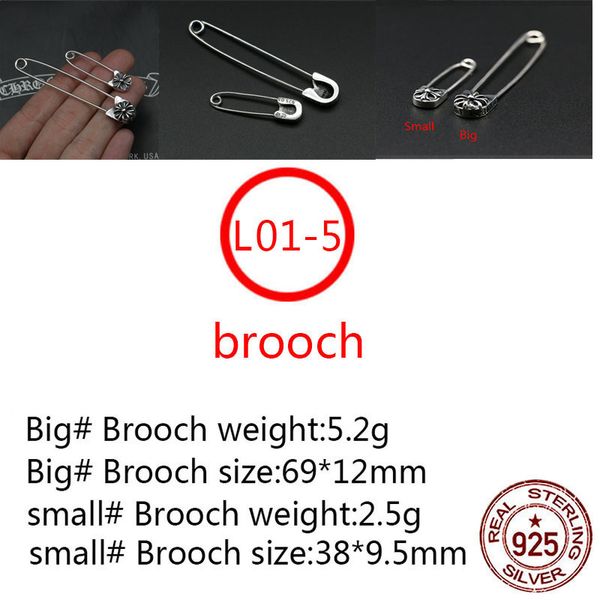 

s925 sterling silver brooch personalized retro punk style iris pin hip-hop small flower shawl send lover's gift jewelry 2019, Gray