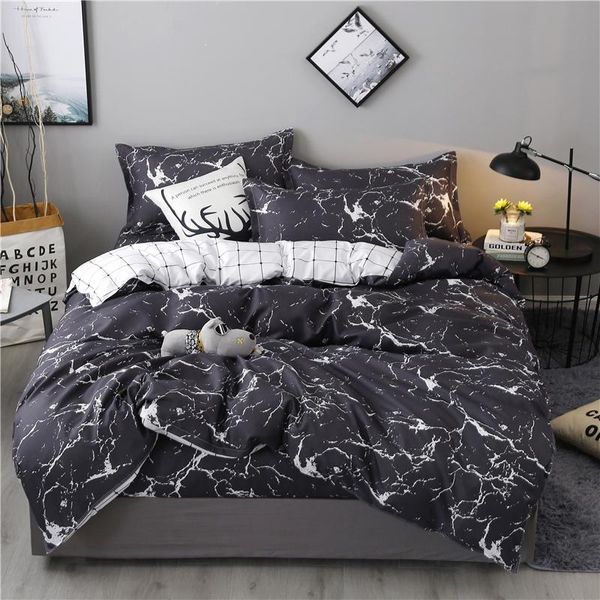 

bedding sets 57 marble 3d pattern duvet cover set 3/4pcs stripe plaid bed twin double  quilt linen