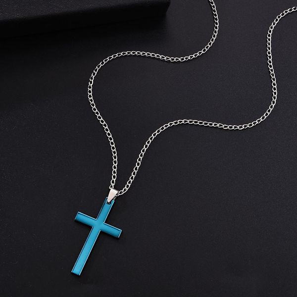 

хип-хоп мужчины крест подвеска ожерелье религиозные цепные ожерелье выявление очарование ювелирные изделия хип хмель половина от wmtpwc, Black;white