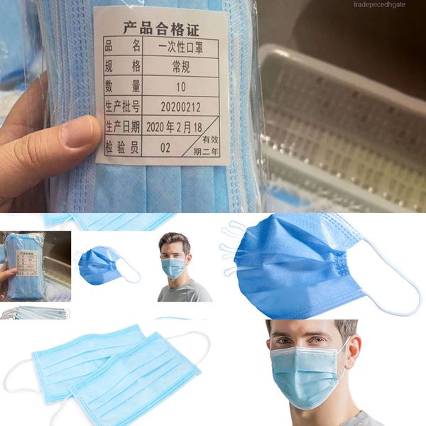 

non-woven masks ear-loop mask layer face cover 3-ply disposable dust 0bz7