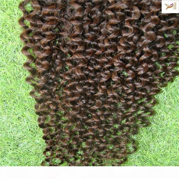 

peruvian kinky curly clip in human hair extension 100g 7a unprocessed hair in clips remy hair extensions, Black;brown