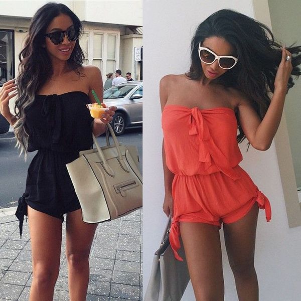 

womens celeb mini playsuit ladies jumpsuit summer shorts beach sun enteritos cortos mujer 2017 y200401, Black;white