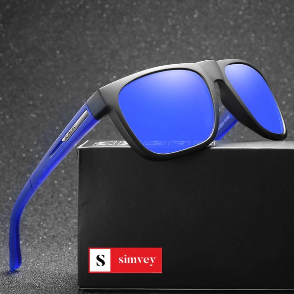

simvey 2020 fashion trendy mirrored classic vintage luxury sports polarized sunglasses for men uv400 protection, White;black
