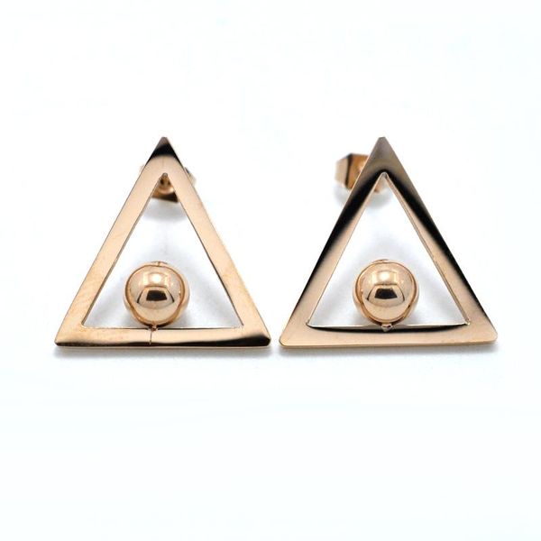 

fasara rock rose gold spike treiangle серьги для женщин мода ювелирные изделия геометрия круглые бусины серьги шт. никогда не исчезают jllko, Golden;silver