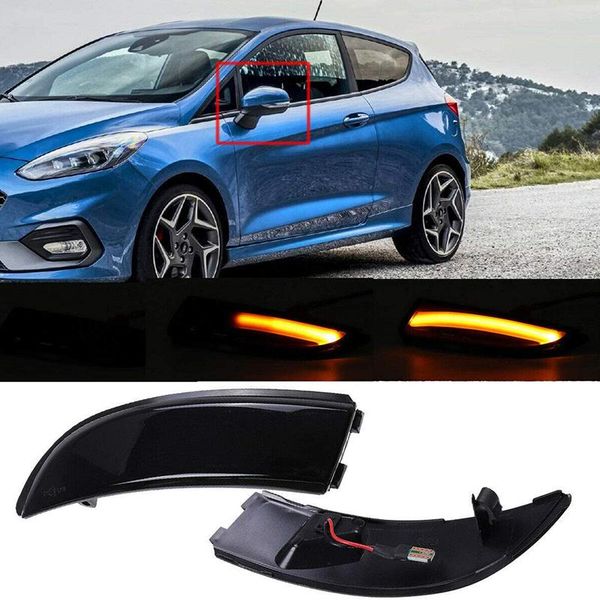 

2x для fiesta 7 08-17 8 08-14 измельчитель turn signal light led side wing зеркало заднего вида индикатор лампы мигалка leftright