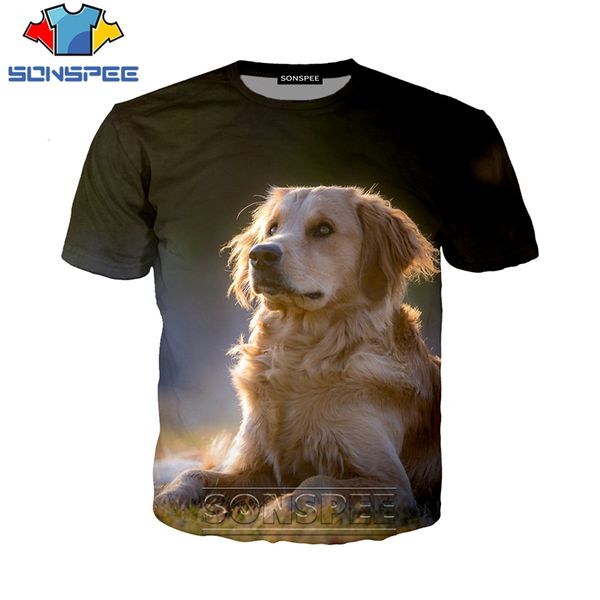 

golden retriever dog cute animal 3d print shirts horror horror kawaii men clothing