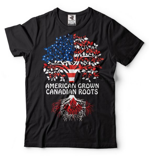 

american canadian t-shirt american grown canadian roots tee heritage nationality sport hooded sweatshirt hoodie
