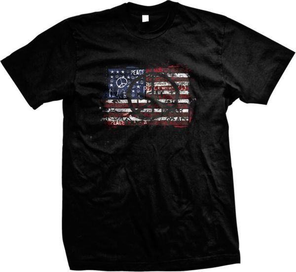 

usa united states flag peace sign love hippie anti war patriotic mens t-shirt sport hooded sweatshirt hoodie