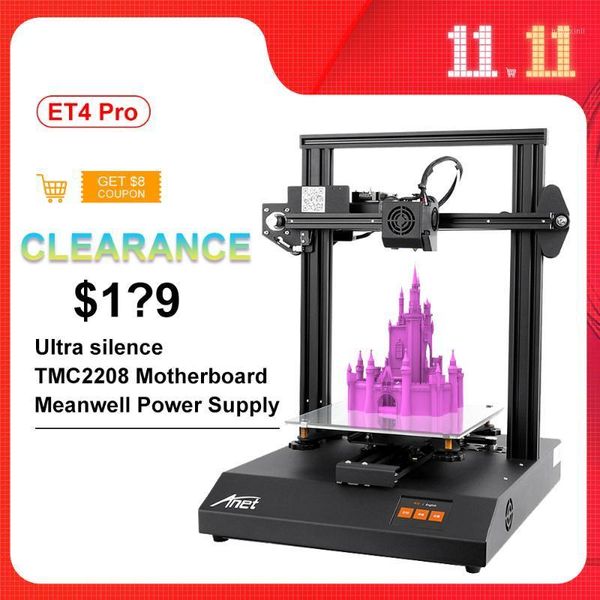 

clearance anet et4 pro impresora 3d printer support open source reprap prusa i3 diy kit with auto self-leveling1