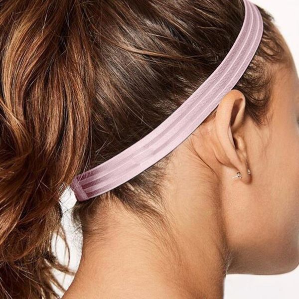 

running headbands hair sweat band non slip men women sweatband sport fitness headband for tennis badminton basketball, Yellow;black