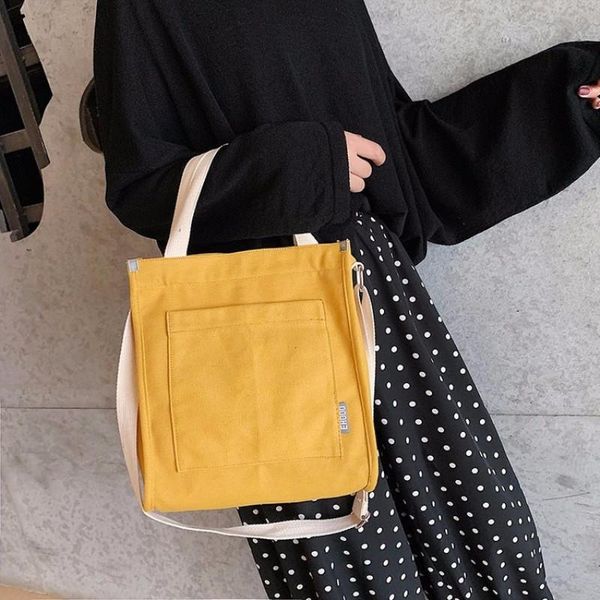 

simple solid color reusable foldable shoulder bag women casual daily use handbags 2020 female small canvas tote beach bag