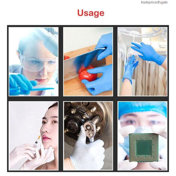 

gloves 100pcs hand disposable latex nitrile power for dishwashing/ garden/ cleaning dropshipping
