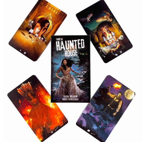 

hay house tarot of haunted house leisure party table game fortune-telling prophecy oracle cards with pdf guidebook dixit