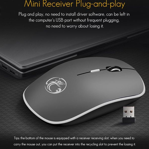 

mice wireless mouse usb computer mini ergonomic optical silent pc 2.4ghz power saving office mause for laptop