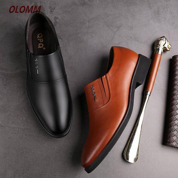 

2020 mens dress shoes european style handmade monk strap men formal shoes office business wedding suit dress loafers, Black