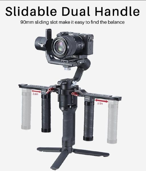 

dual handle handgrip stabilizer for dji ronin s/sc camera adjustable extend holder handlebar1