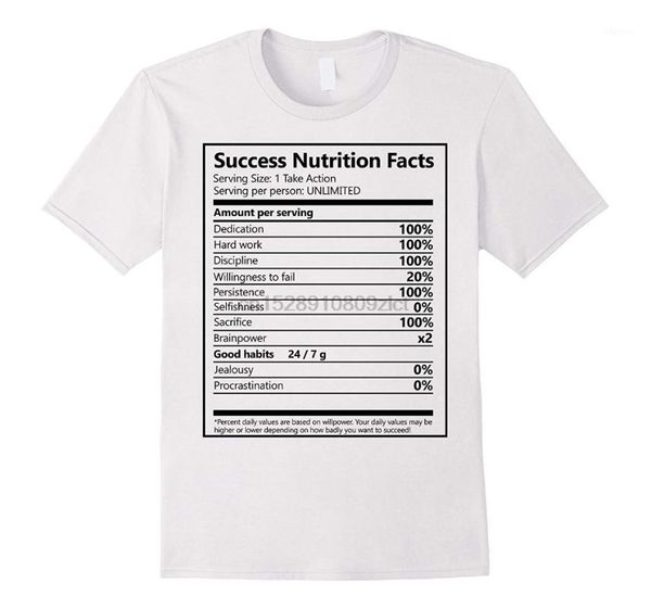 

men success nutrition facts entrepreneur motivation 2020 new summer casual o-neck color loose basic p t shirts1, White;black