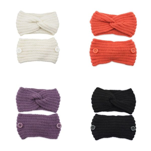 

pure color female hair bands elastic handmade knitting lady hairband autumn and winter hair accessories 2 4hf j2