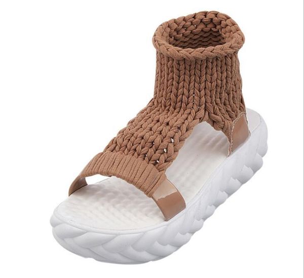 

2020 new shoes women sandals summer shoes sandals on the platform flip flops gladiator bottom women, Black