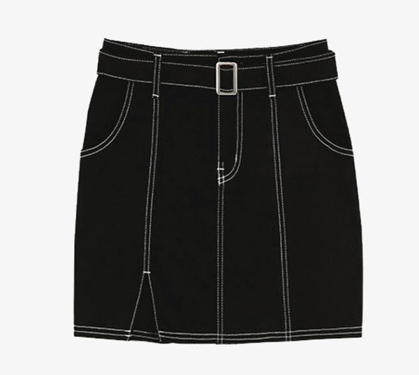 

2021 new runway harajuku k pop 52 for o hi miniskirt streetwear division skirt high waist of women zoz7, Black