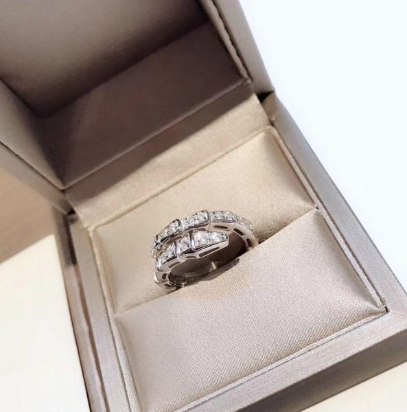 

designer serpenti series diamond cz ring women 925 sterling silver narrow snake opening adjustable smart rings
