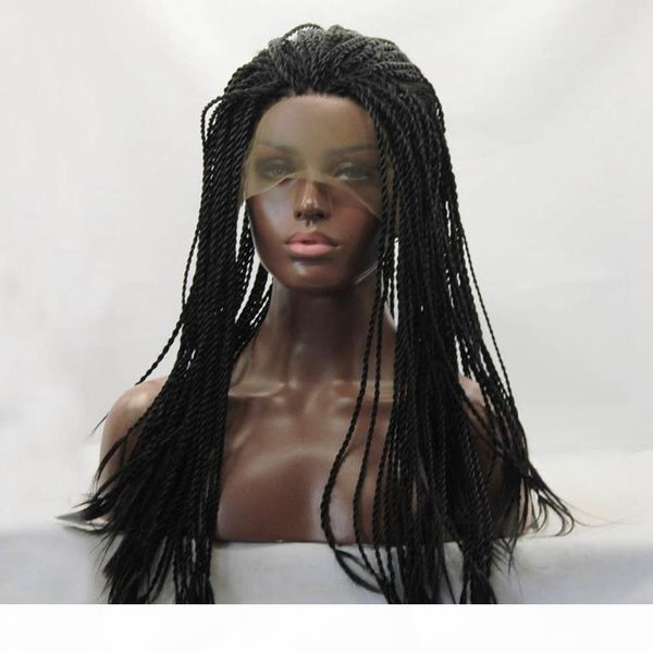 

wholesale twist braids lace front wigs black heat resistant lace front box braided wigs glueless lace box braids wig