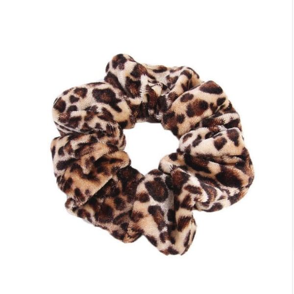 

smooth coral fleece velvet classic leopard print houndstooth hairbands elastic hair ties hair scrunchies women hair accessories q bbyglv